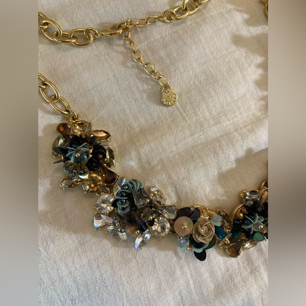 Talbots Sequins And Bow Statement Bib Necklace - image 5